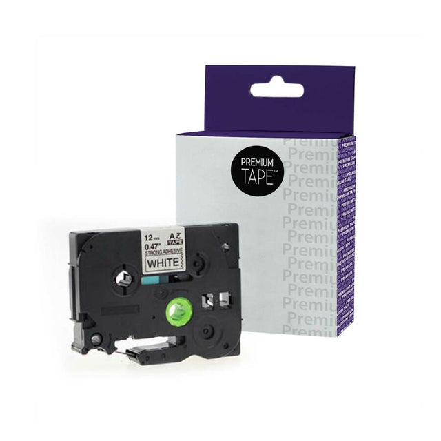 Premium Tape Label Tape - Alternative for Brother TZe S-231 - 1/2'' x 26' (12 mm x 8 m) - Black on White - 1 Pack