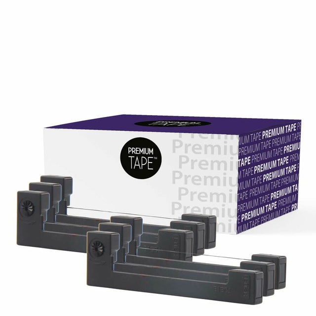Premium Tape Ribbon - Alternative for Epson ERC-09 - Black - Pack of 6