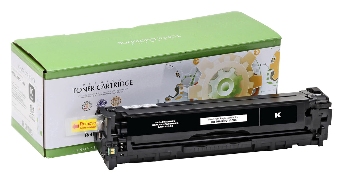 Non-OEM Remanufactured Replacement Toner Cartridge for HP CB540A