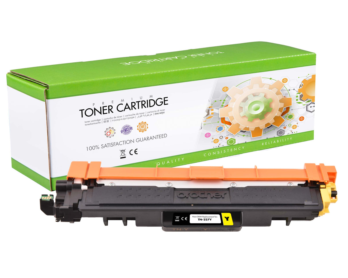 Non-OEM Compatible Replacement Cartridge for Brother TN-227Y (2.3K) Yellow