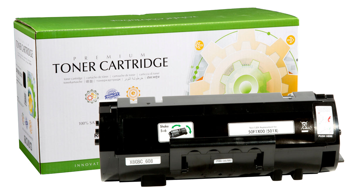 Non-OEM Compatible Replacement Cartridge for Lexmark 50F1X00 (10K) NA